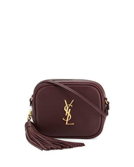 Saint Laurent Monogram Blogger Leather Crossbody Bag, Bordeaux.